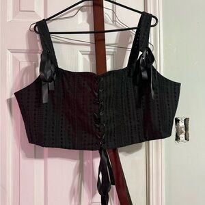 Fox blood corset top.